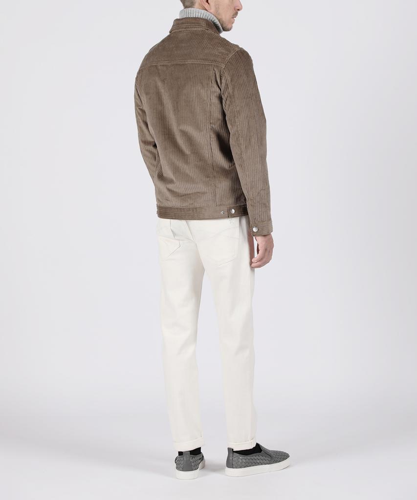 Panicale Brown Corduroy Trucker Jacket