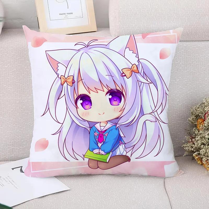 Аниме Девушка Наволочки Декоративные Наволочки Наволочка Чехол для Подушки Подушки для Дивана Наволочки Осенний Декор Дом