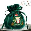 Antlers Christmas Candy Bag Santa Claus Gift Drawstring Pouch Christmas Eve Gift Bag  Candy Storage