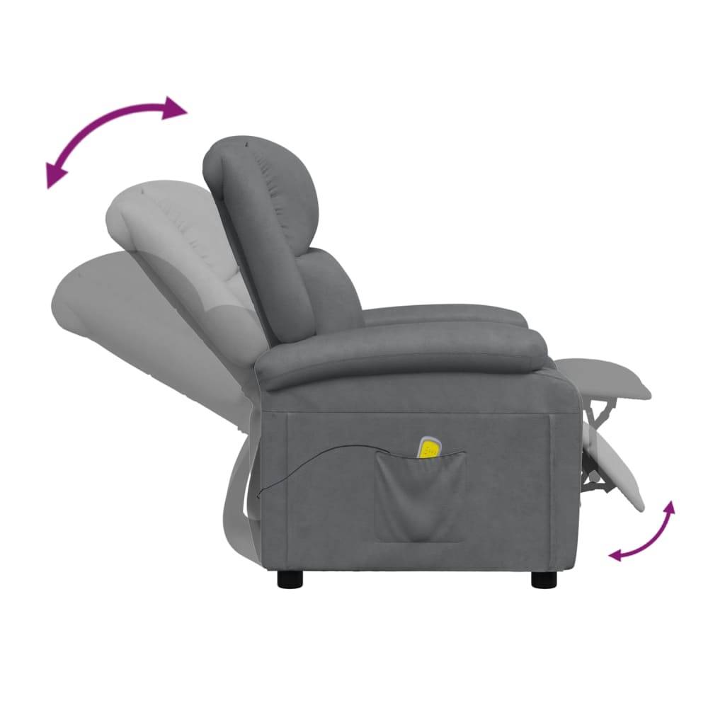 Massage Chair Anthracite Artificial Leather
