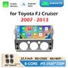 Беспроводная GPS-навигация Carplay для Toyota FJ Cruiser 2007 2008 2009 2010 2011 - 2013 Bluetooth Вентилятор охлаждения Головное устройство автомагнитолы