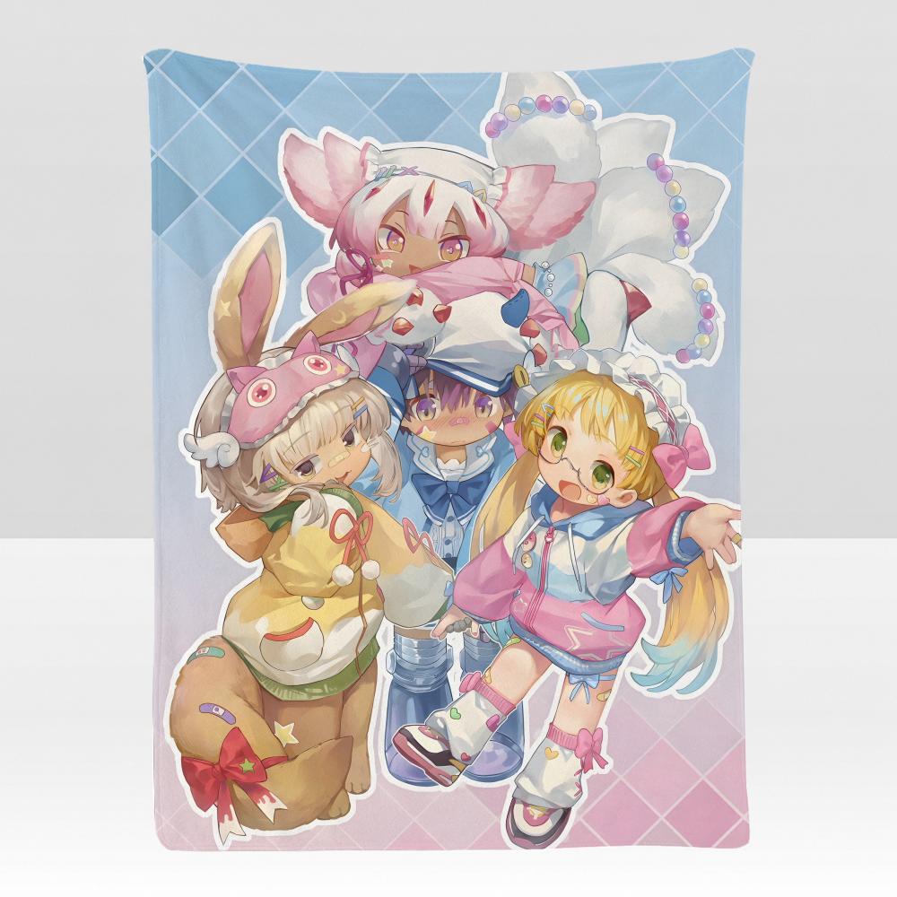 anime MMade in AAbyss Throw Soft Flannel Blanket for Bed Bedroom Sofa Picnic Throw Skinfriendly Breathable Gift Cover