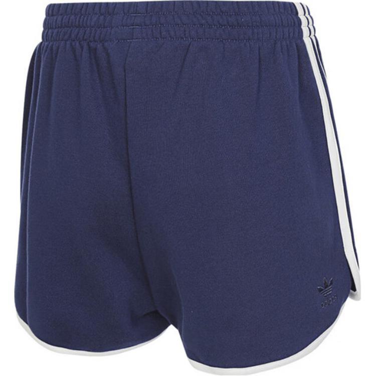 Adidas Повседневные шорты с буквенным принтом и средней посадкой, женские плавки, темно-синие, JH1224