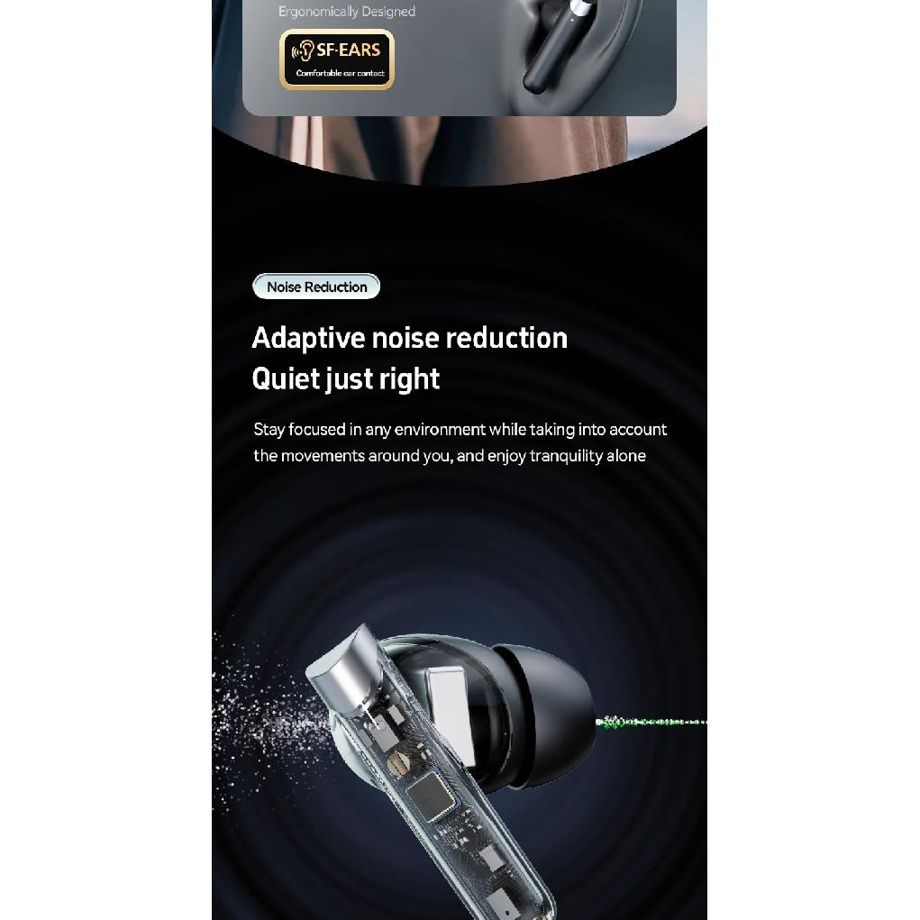 M83 Wireless Bluetooth 5.4 Earbuds ANC Earphones Realtime Adaptive Headphones Hi-Res IP55 Waterproof, LED Display Charging Case