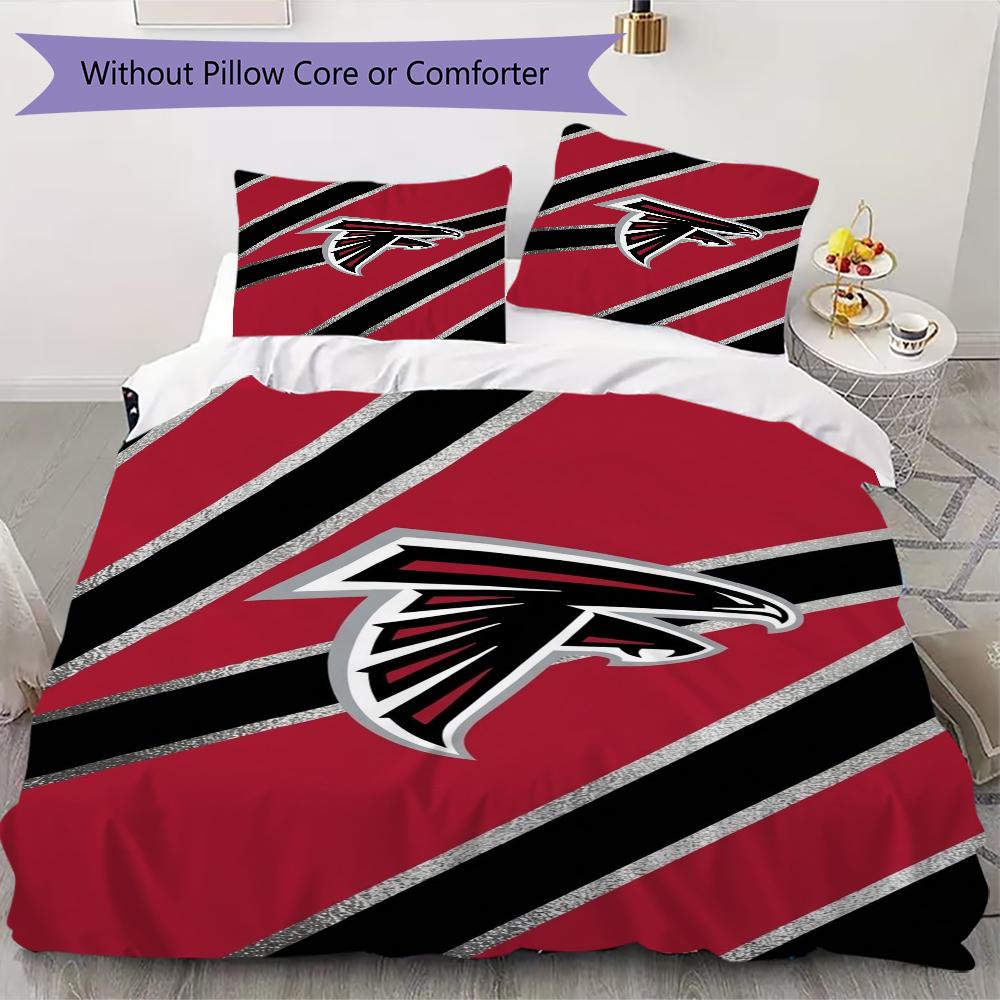 Atlanta Falcons Pattern Bedding uilt Set uilt Cover Pillowcase Home Decoration Birthday Gift (1*duvet cover + 2*pillowcase without core)