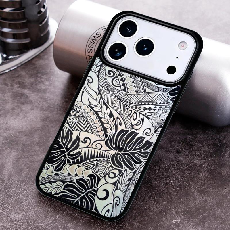 Маори Трибальный Самоанский Полинезийский Чехол для Телефона для iPhone 17 16 15 Pro Max Air 14 13 12 11 Plus Ударопрочный Capa Чехол