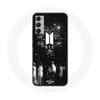 Чехол - Maniacase - Samsung Galaxy A34 5G - Гибкий - Черный - Подписи участников BTS
