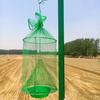Hanging Fly Trap Indoor Outdoor Garden Farm Barn Ranch Foldable Fly Catcher Bag Heavy Duty Weather-proof Reusable Fly Control Green Cage