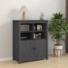821514 vidaXL Buffet Grey 83x41.5x100 Cm Solid Pine Wood