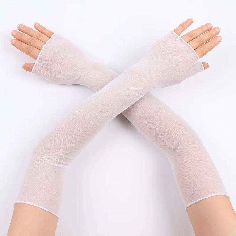 Fingerless Sun Protection Sleeves Thin Long Sleeves Fashion Mesh Sleeves Summer