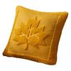 Fall Throw Pillow Cover 18"x18" Plush Pumpkin Pillow Cover Fluffy Maple Leaf Decorative Cushion Cover for Autumn Farmhouse Home Couch Sofa Bedroom Car