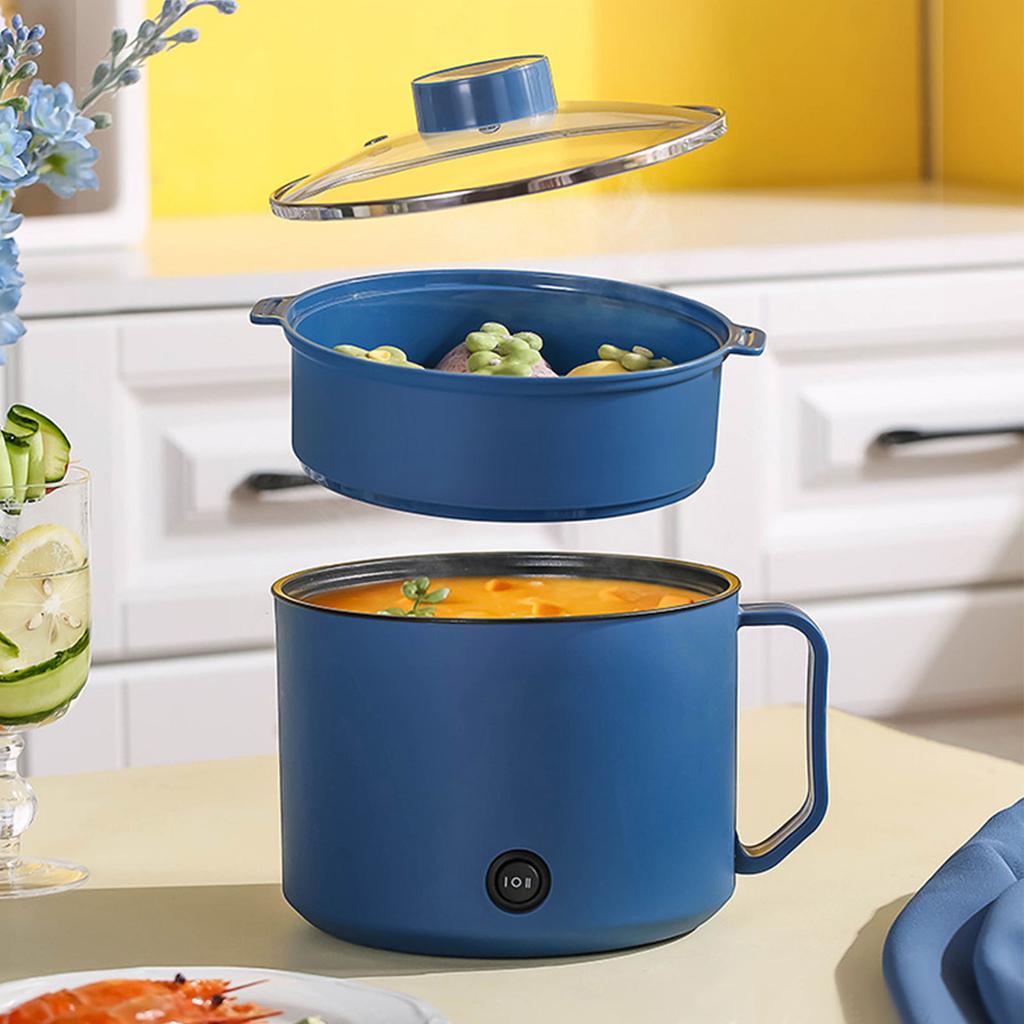 Mini Electric Cooker Non-stick Cooking 1-2 People Single/Double Hot Pot Steamer Hot Pot Multifunction Electric Cooker for Home