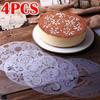Round Cake Top Stencils Biscuit Template Mesh For Birthday Cake Blossom Decoration Mould DIY Baking Tools Kitchen Accessories
