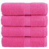 VidaXL Superior Quality Guest Towels 4 Pcs, Bath Sheets, Hand Towels, Face Towel Bathroom, Pink 137519