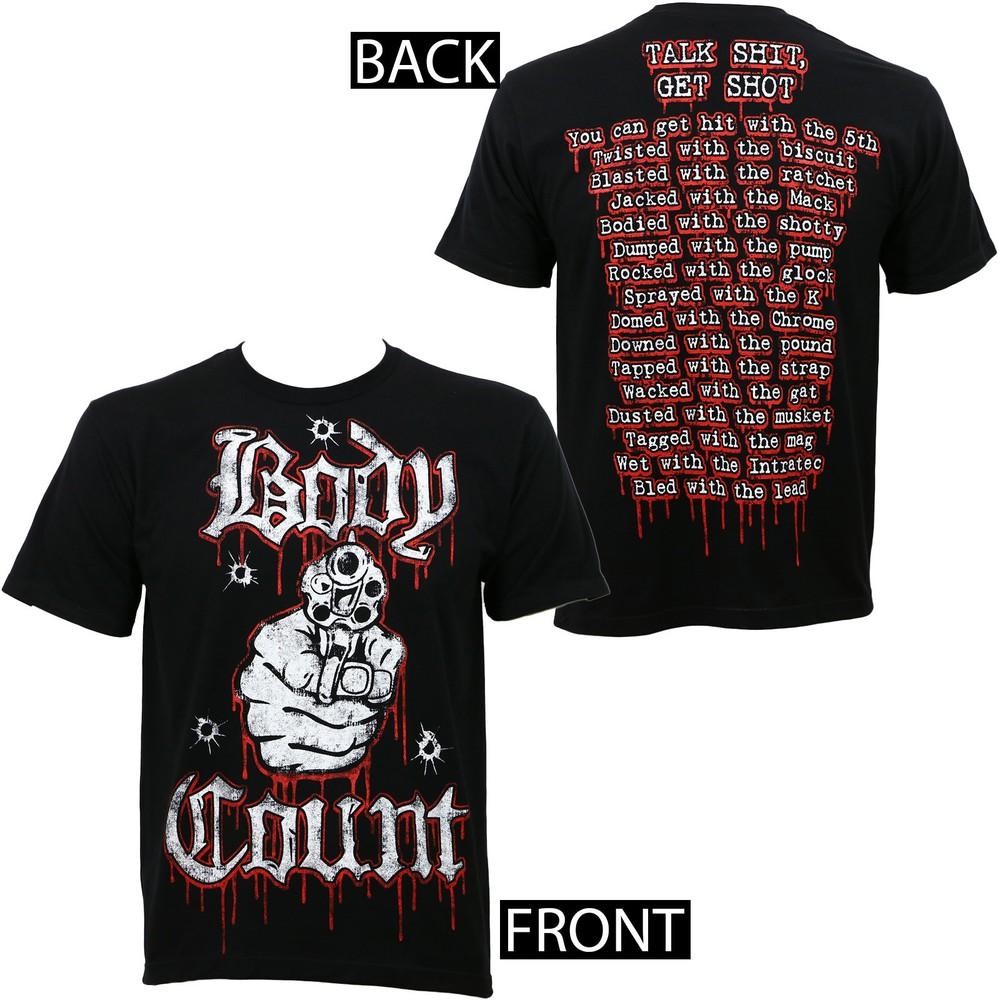 BODY COUNT Футболка с принтом Sh*t, Get Shot M-3XL Новая Унисекс Футболка