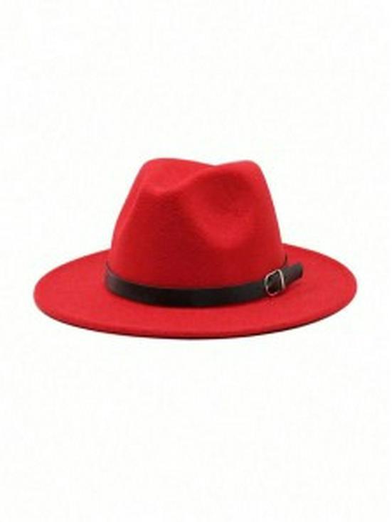 Женская ретро-панама Jazz Fedora с кожаной пряжкой для осени и зимы