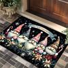 VIKAMA Christmas Doormat Non-Slip Indoor Outdoor Welcome Doormat Kitchen Bedroom Carpet Happy Christmas Home Decor