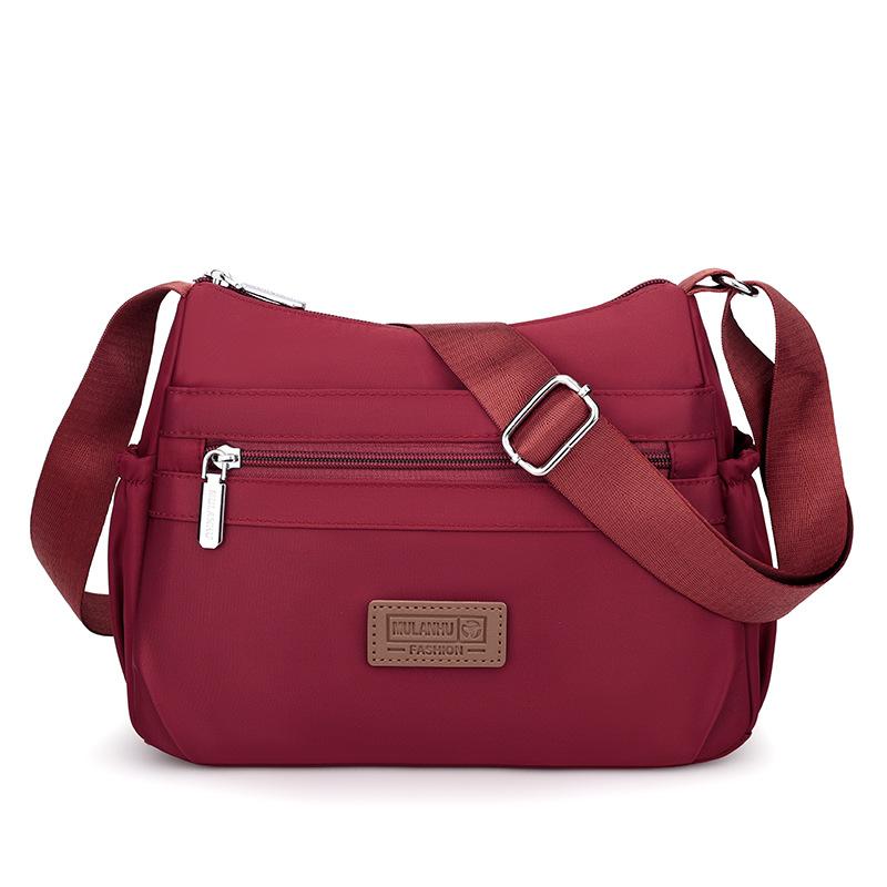 Маленькая квадратная сумка, женская сумка, многослойная, легкая, большая вместимость, сумка через плечо