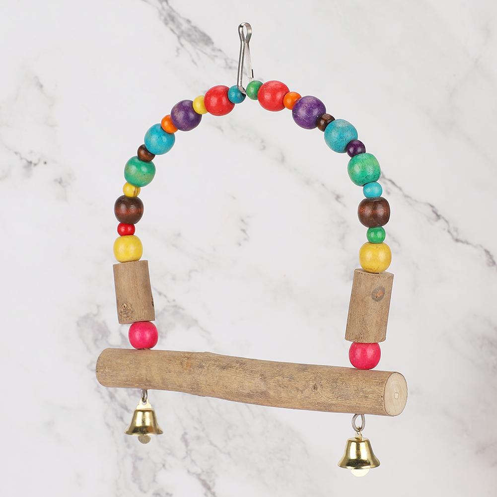 Wood Pet Small and Medium Parrot Swing with Hook Playing Biting Supply