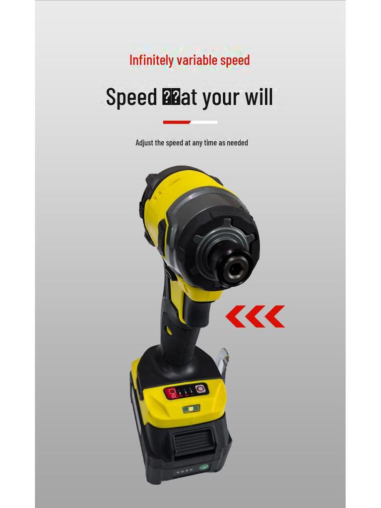 High-Torque Brushless Impact Screwdriver - 260 Nm Multipurpose Handheld Electric Tool with Lithium Battery