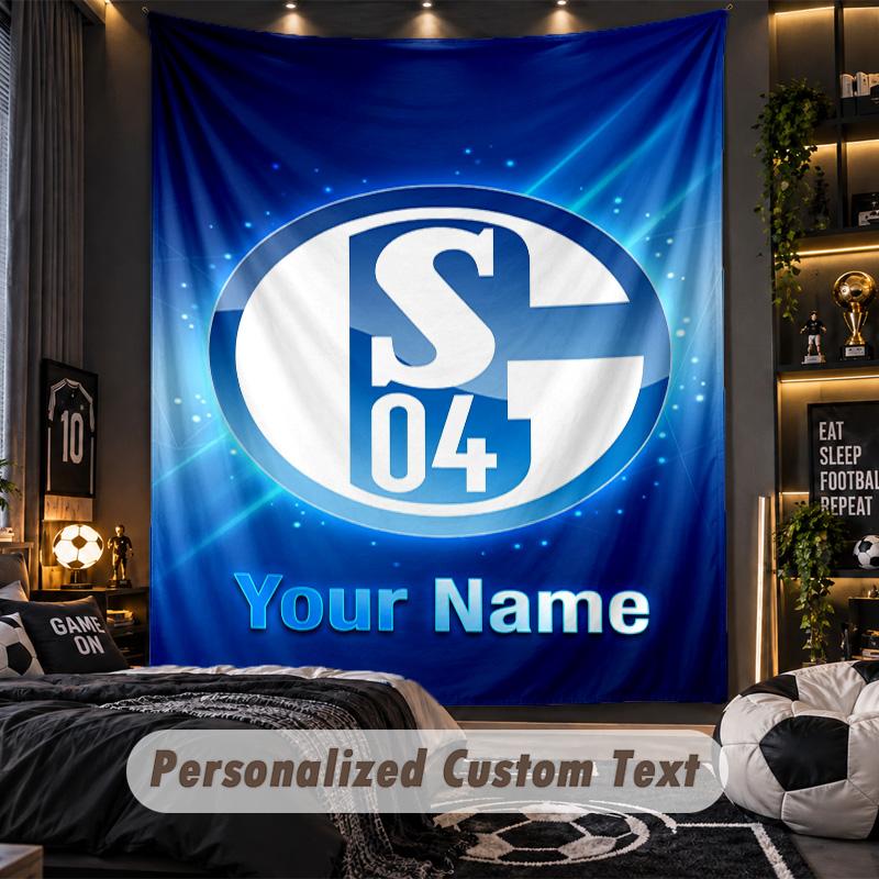 TapestrySchalke 04 FC Custom Name Text Personalized Wall Hanging Tapestry Home Wall Decor