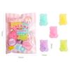 5Pcs/Set  Solid Color Bear Eraser Soft Easy To Wipe Children'S Learning