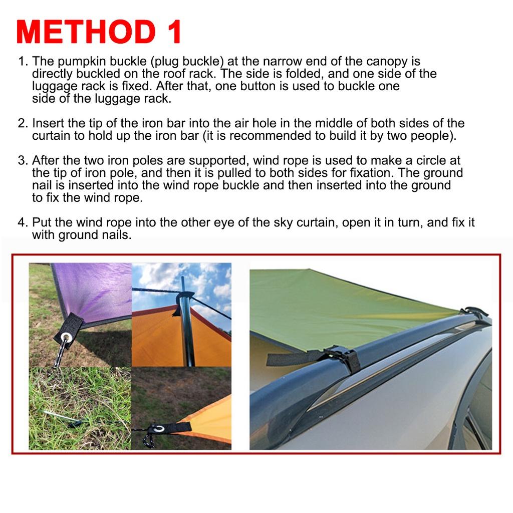 Тент УФ Портативная Кемпинговая Палатка Автомобильный Накрышный Дождевой Навес Автомобильный Навес Тень Кемпинг Боковая Палатка на Крышу Автомобиля Водонепроницаемая