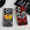 Модные тренды WU-T-TANG CLANs Для IPhone 17 16 15 14 13 12 11 Pro Max Plus Pro Гофрированный Ударопрочный Матовый Чехол для Телефона