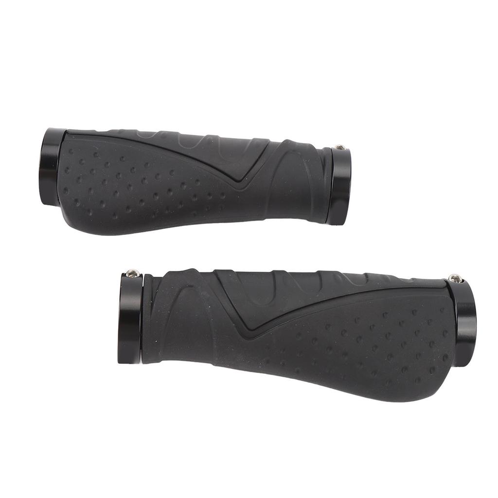 2 шт. Велосипедные ручки Резиновые Противоскользящие Эргономичные Ручки для горного велосипеда с заглушками для руля для 22,2 мм