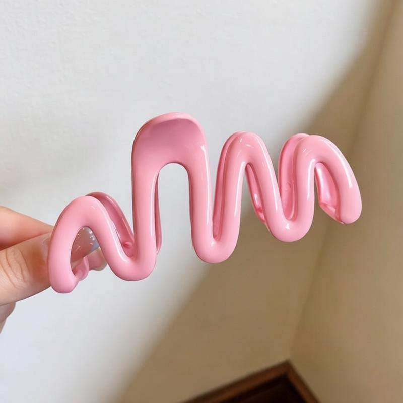 with resembling as a head accessory Jelly color wavy low-neck series hairstyle shark hairpins 1 PC hairpin clips Delicate Jewelry