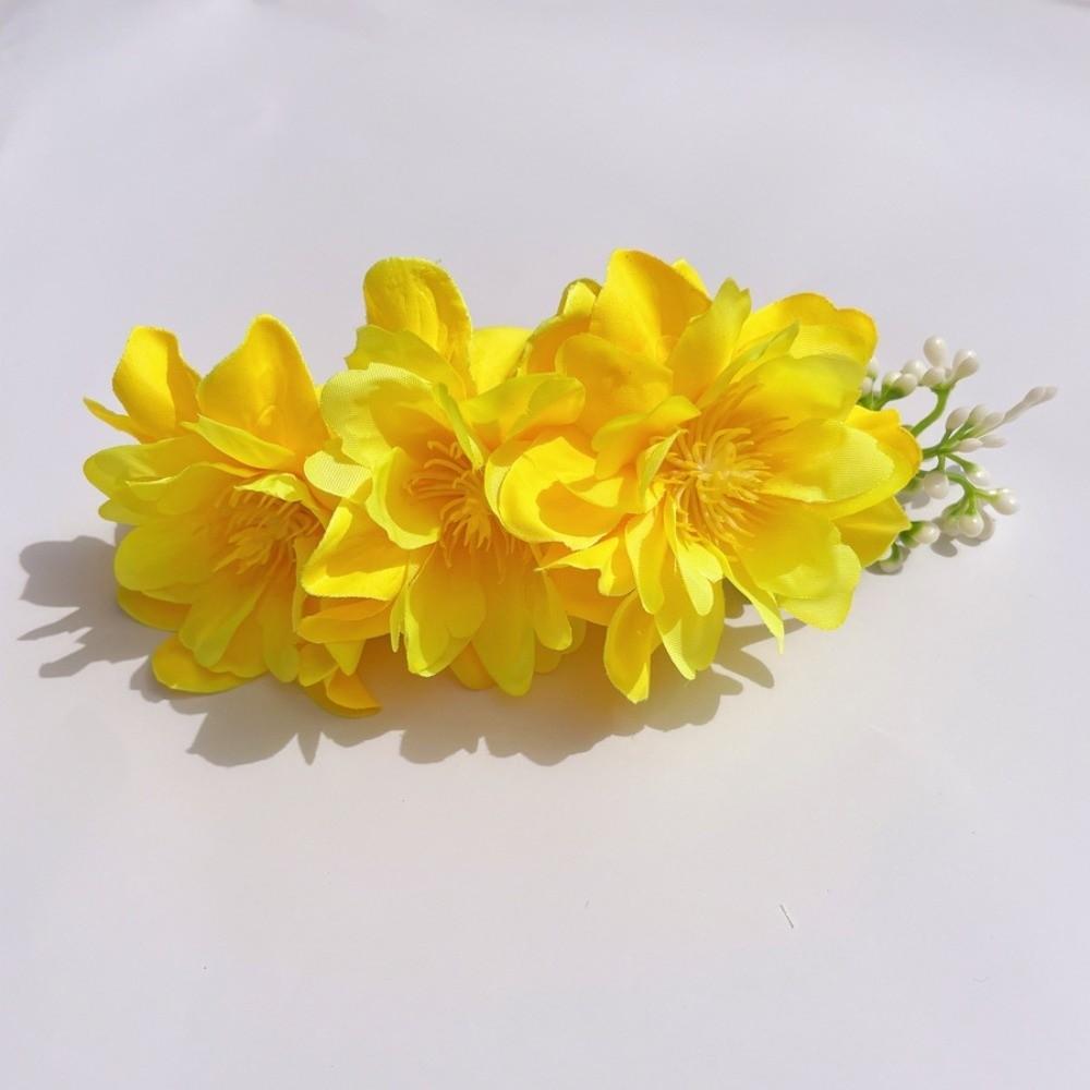 Thai Style Floral Hair Comb Headwear Chignon Hair Clips Water Splashing Festival