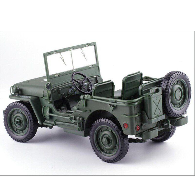 1:18 Виллис Мб Армия США Вторая Мировая Война Военный Джип 4WD Военный Внедорожный Командный Транспорт Средство Сплав Металл Литье под Давлением Модель Автомобиля Симуляция Дом
