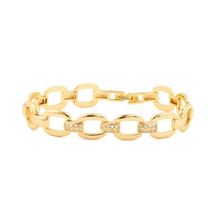 Bracelet - LUXENTER - Insio - Zircone brillante - Finition or jaune 18 carats - 18 cm