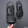 Sandals Men Leather Luxury Brand 2024 Fashion Designer Slippers Summer Beach Soft Leather Casual Outdoor Sandals for Men