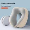Дорожная подушка из пены с памятью U-образной формы с компактным хранением и поддержкой шеи с двумя выступами