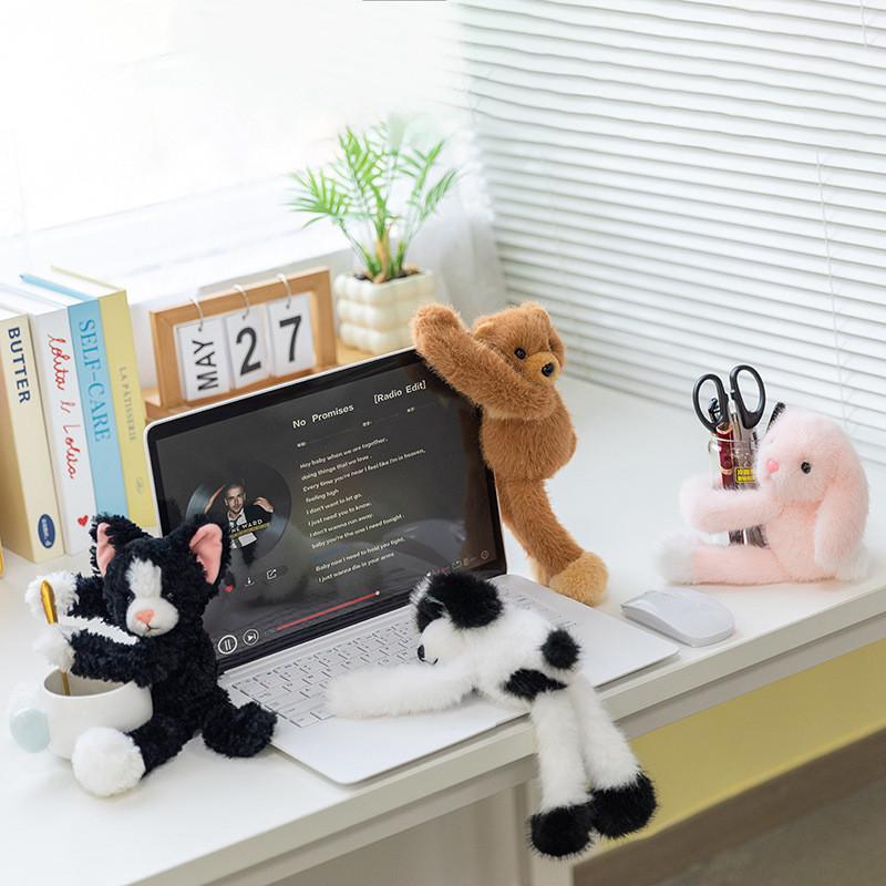 Rabbit Cat Cute Bear Magnetic Cartoon Plush Kid Toy For Desktop Decoration