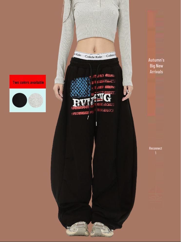 Осень 2025 Унисекс Ретро Хлопок Повседневные Длинные Брюки - Стиль для Занятий Спортом на Открытом Воздухе