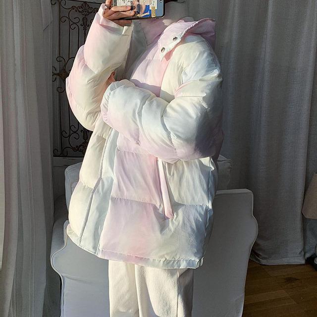 Зимние парки оверсайз в стиле Харадзюку, женские повседневные пальто, корейская свободная куртка-пуховик с капюшоном, женское теплое пальто с хлопковой подкладкой