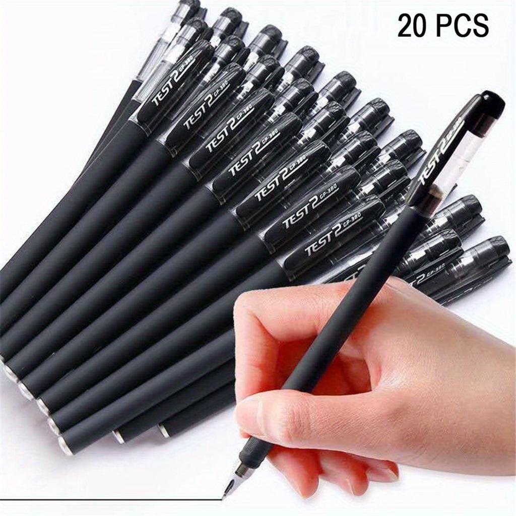 20 Pieces of 0.5mm Black Gel Pens, Suitable for School or Office Use, Business Signature Pens, Student Examination Pens