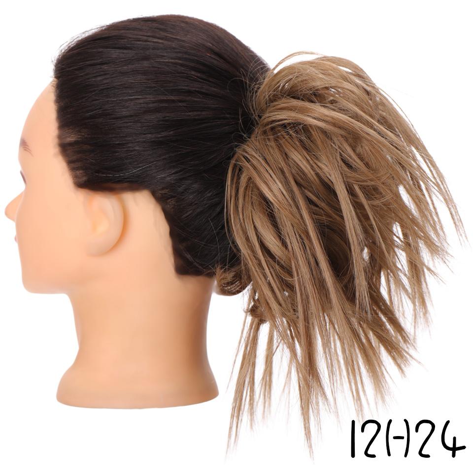 Шиньоны из синтетических волос, грязные резинки для волос, резинка для волос, пучок, прямая прическа, наращивание волос для женщин