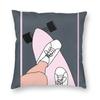 Skate Girl Power Square Pillowcase Polyester Linen Velvet Creative Zip Decorative Bed Cushion Cover