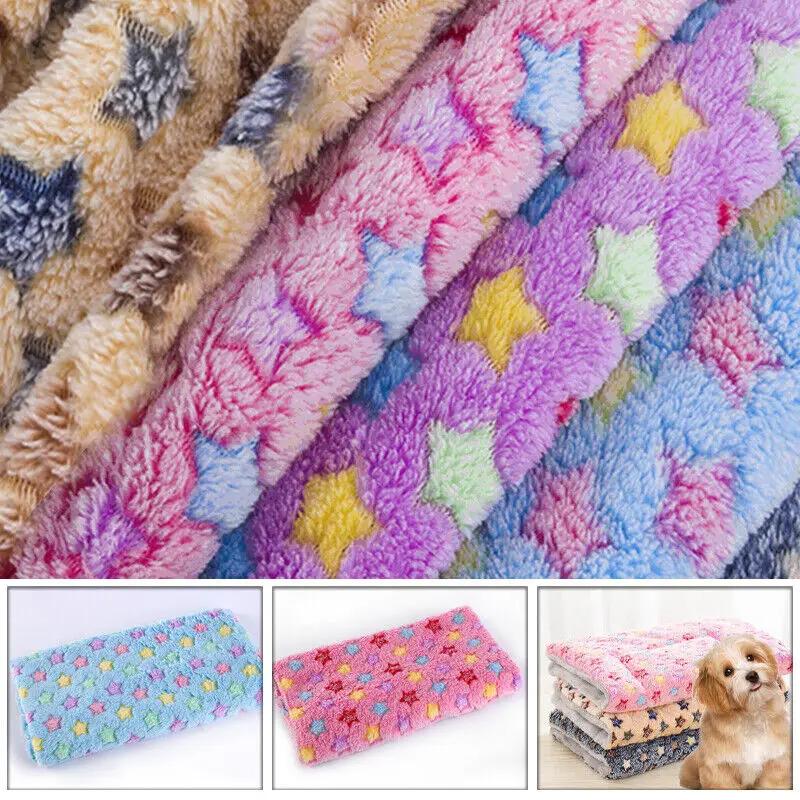 160x100cm Flannel Fleece DIY Fabric Double Side Soft Star Printed Plush Blanket Jacquard Printing Colorful Star Home Material