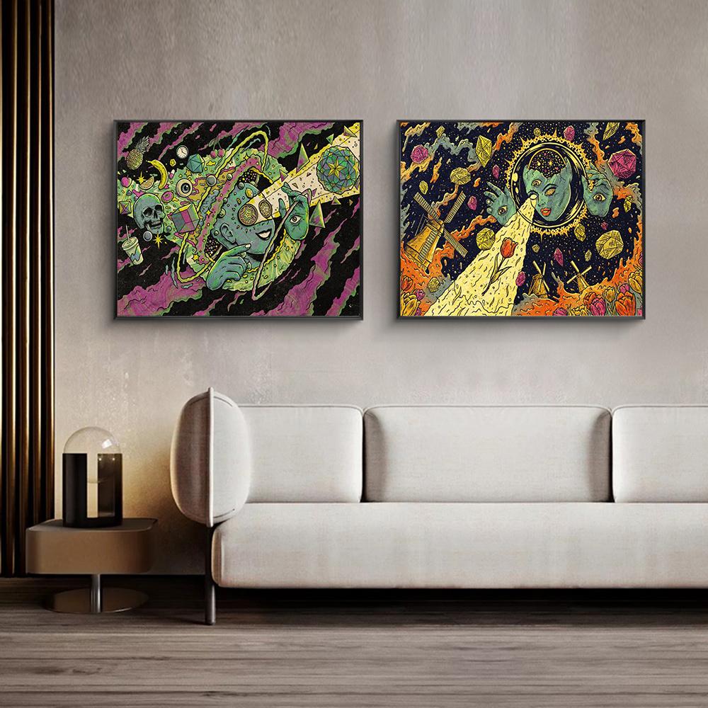Абстрактный Комикс Ретро Новинка Газетные Принты Постер Холст Живопись Современное Настенное Искусство Картины Для Гостиной Спальни Домашний Декор