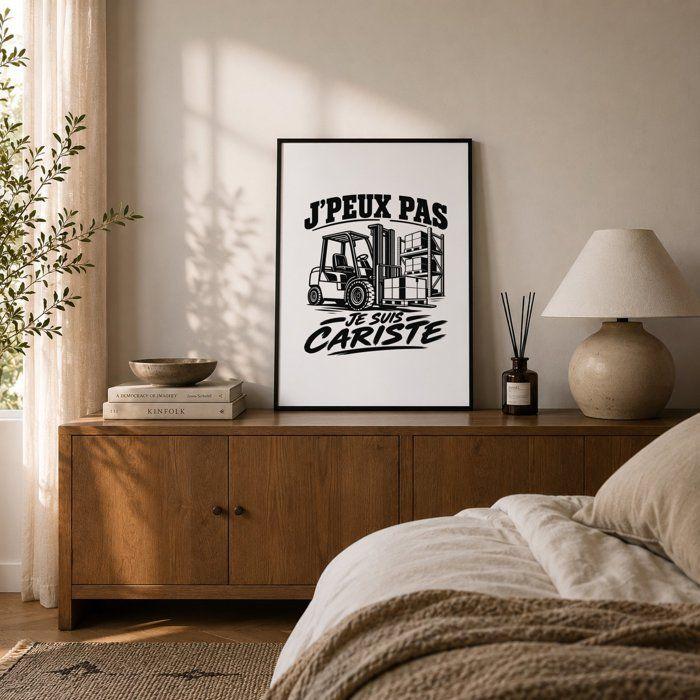 Affiche - PLANETEE - J'peux pas je suis Cariste - Papier photo ILFORD 310 g/m² - Finition perlée - Formats A4/A3/A2