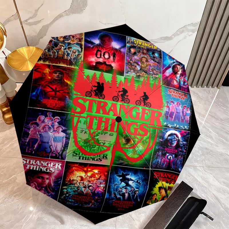 Halloween horror thriller Stranger Things Umbrella home essential wrought iron eight legged multifunctional travel camping essential umbrella V15