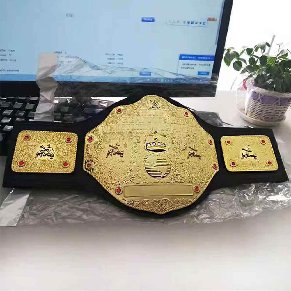 World Heavyweight Wrestler Champion Wwe Big Gold Belt For Wear And Display
