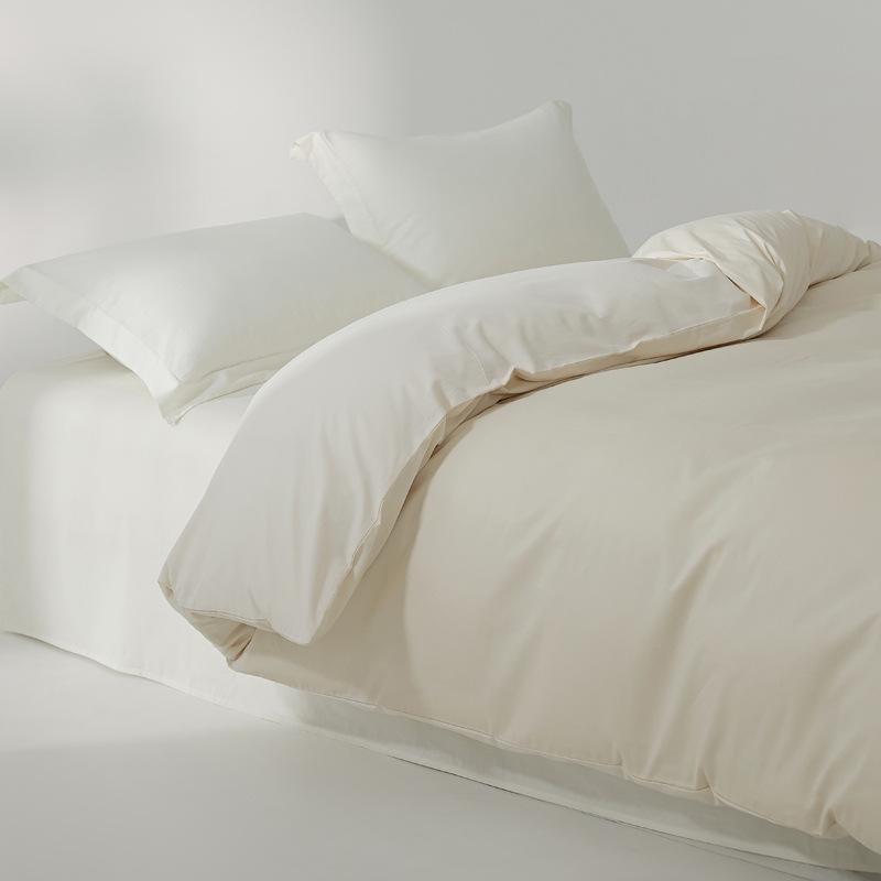 Пододеяльник из длинноволокнистого хлопка, с начесом - Теплый, Однотонный, Простой дизайн для зимы (Одинарный/Двойной)