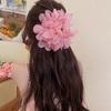 Elegant Summer Smoky Chiffon Floral Hair Clip for Women