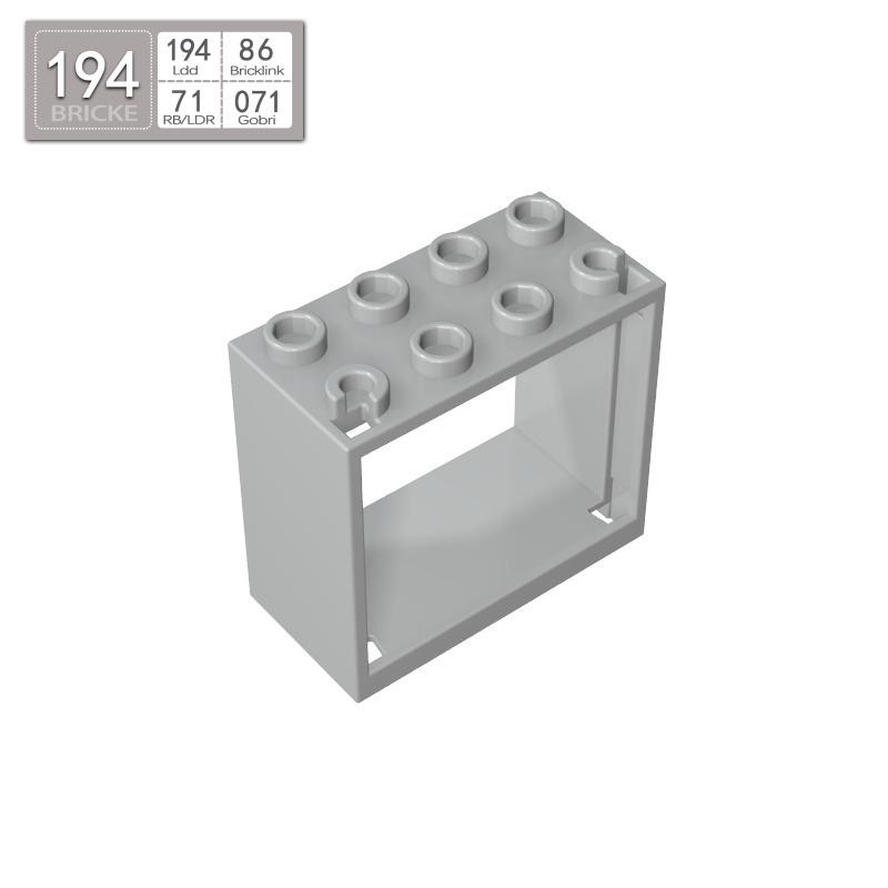 BRICKE 2x4x3 Window Frame, Compatible with LEGO 60598/4132 Educational DIY Building Blocks