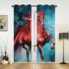 Красивые оконные шторы с изображением лошади для гостиной, роскошный декор для спальни, занавески для кухни, занавески для окон
